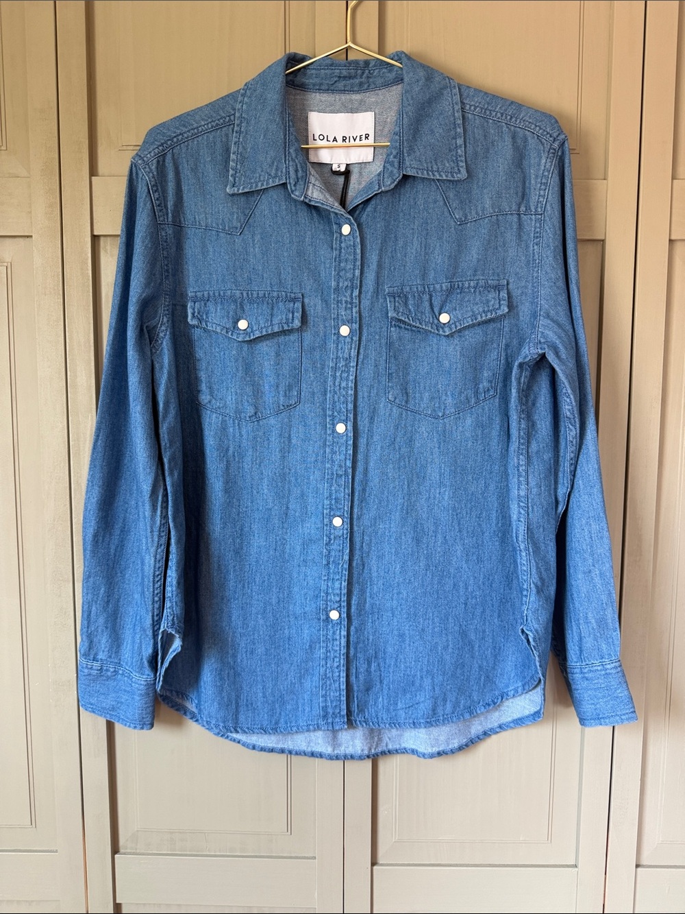 Lola River Denim Button-Up Shirt